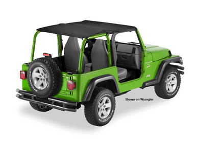 Header Extended Safari Style Bikini® Top Jeep 2004-2006 Wrangler TJ, Unlimited