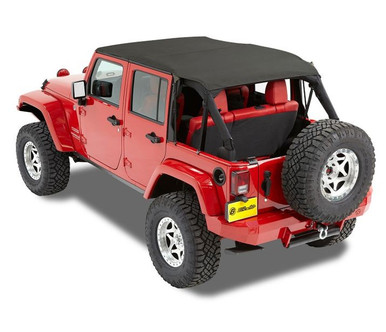 Header Extended Safari Cable Style Bikini® Top Jeep 2010-2018 Wrangler JK,  Requires soft top door surrounds