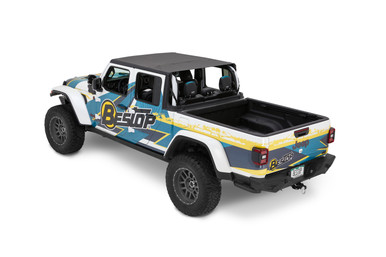 Header Extended Safari Cable Style Bikini® Top Jeep 2020-2022 Gladiator, Requires soft top door surrounds
